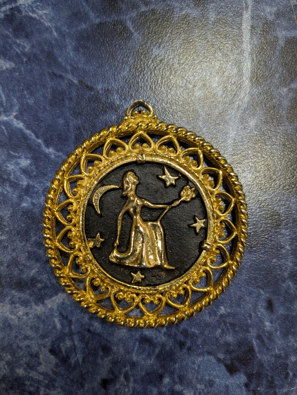 Gold-Tone Celestial Pendant Necklace - Zodiac-Inspired Women’s Jewelry